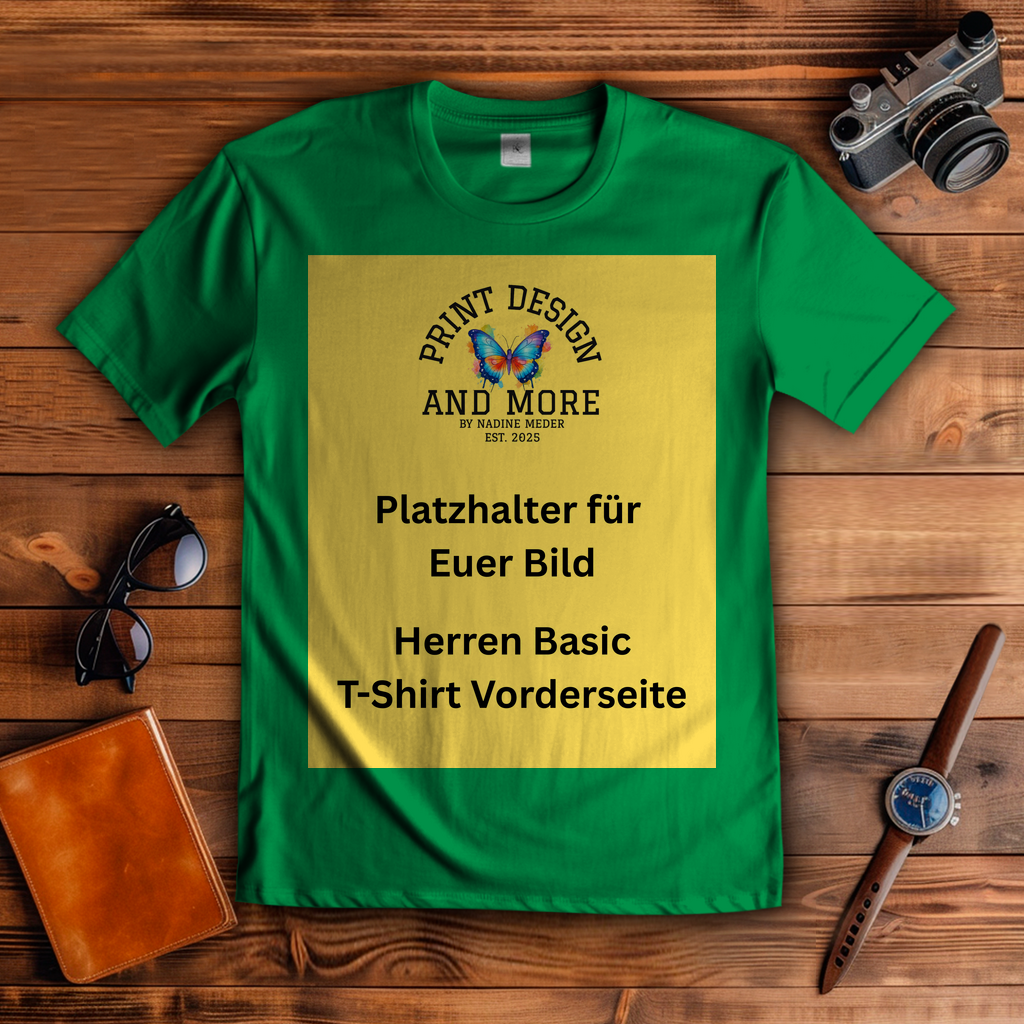 Herren Basic T-Shirt Vorderseite Helle Farben DTF