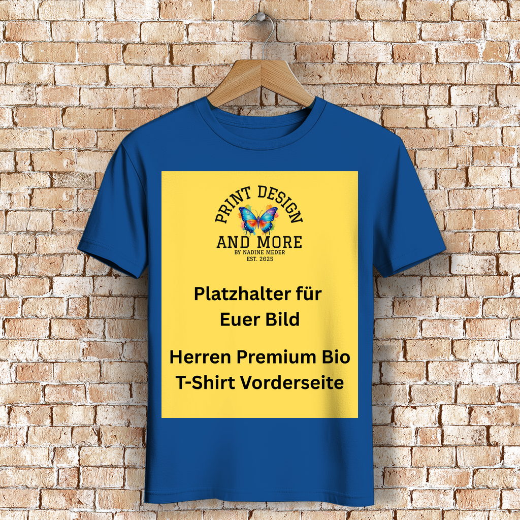 Herren Premium Bio T-Shirt Vorderseite DTF