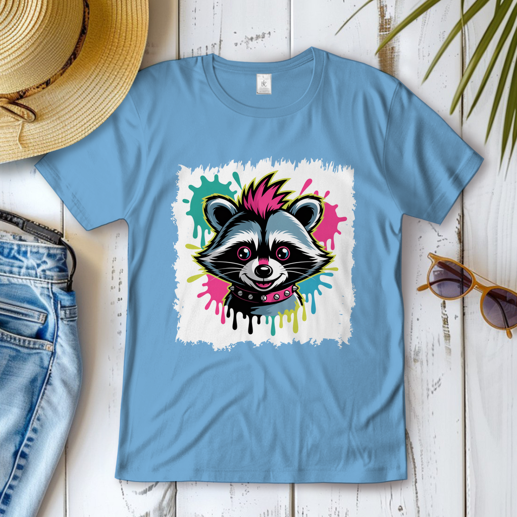 Punker Waschbär ( DTF / Vorne )