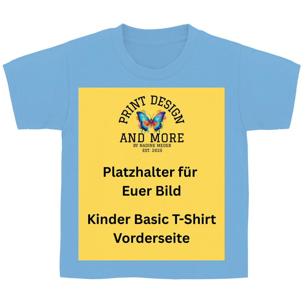 Kinder Basic T-Shirt Vorderseite DTF