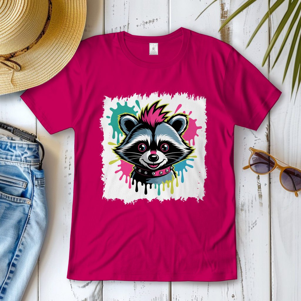 Punker Waschbär ( DTF / Vorne )