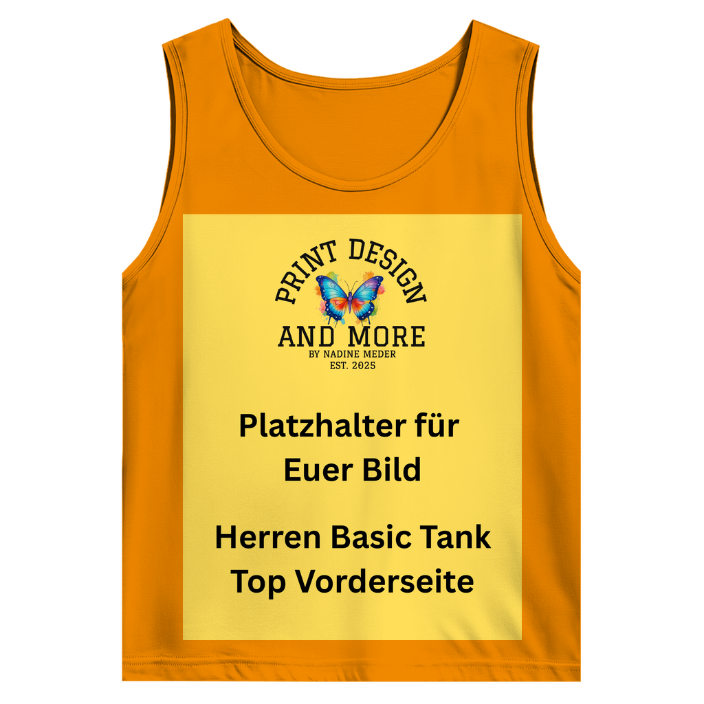 Herren Basic Tank Top Vorderseite DTF