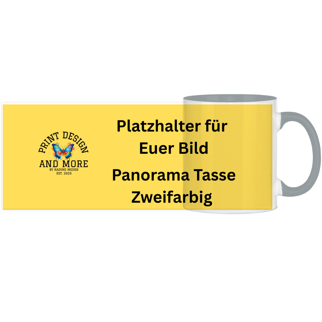 Panorama Tasse Zweifarbig