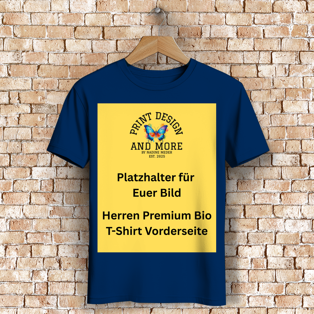 Herren Premium Bio T-Shirt Vorderseite DTF