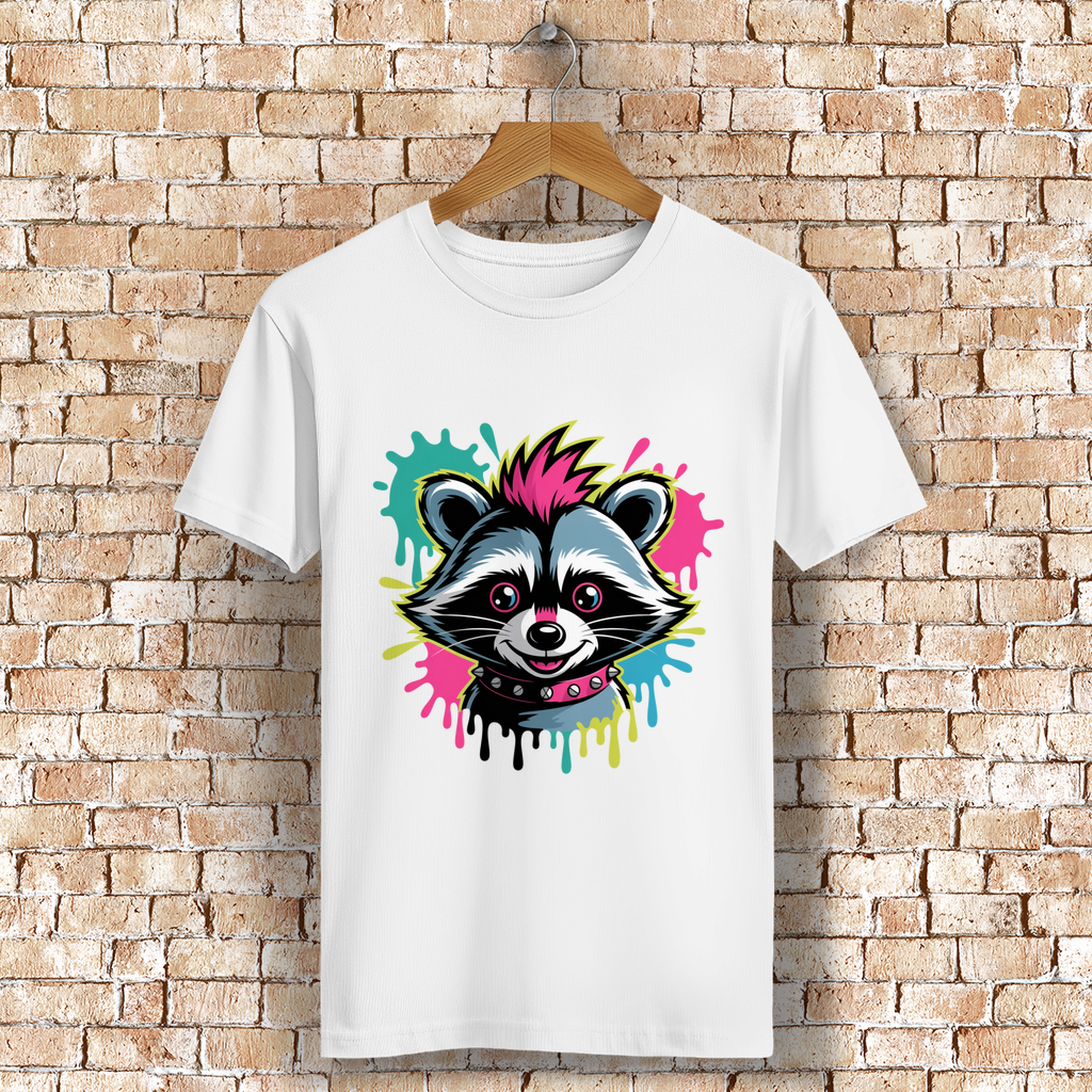 Punker Waschbär ( DTF / Vorne )