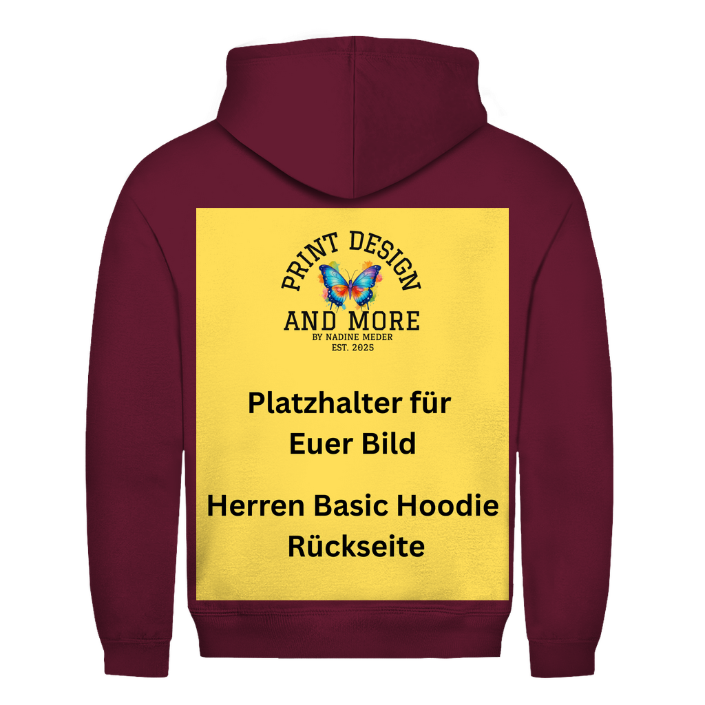 Herren Basic Hoodie Rückseite DTF