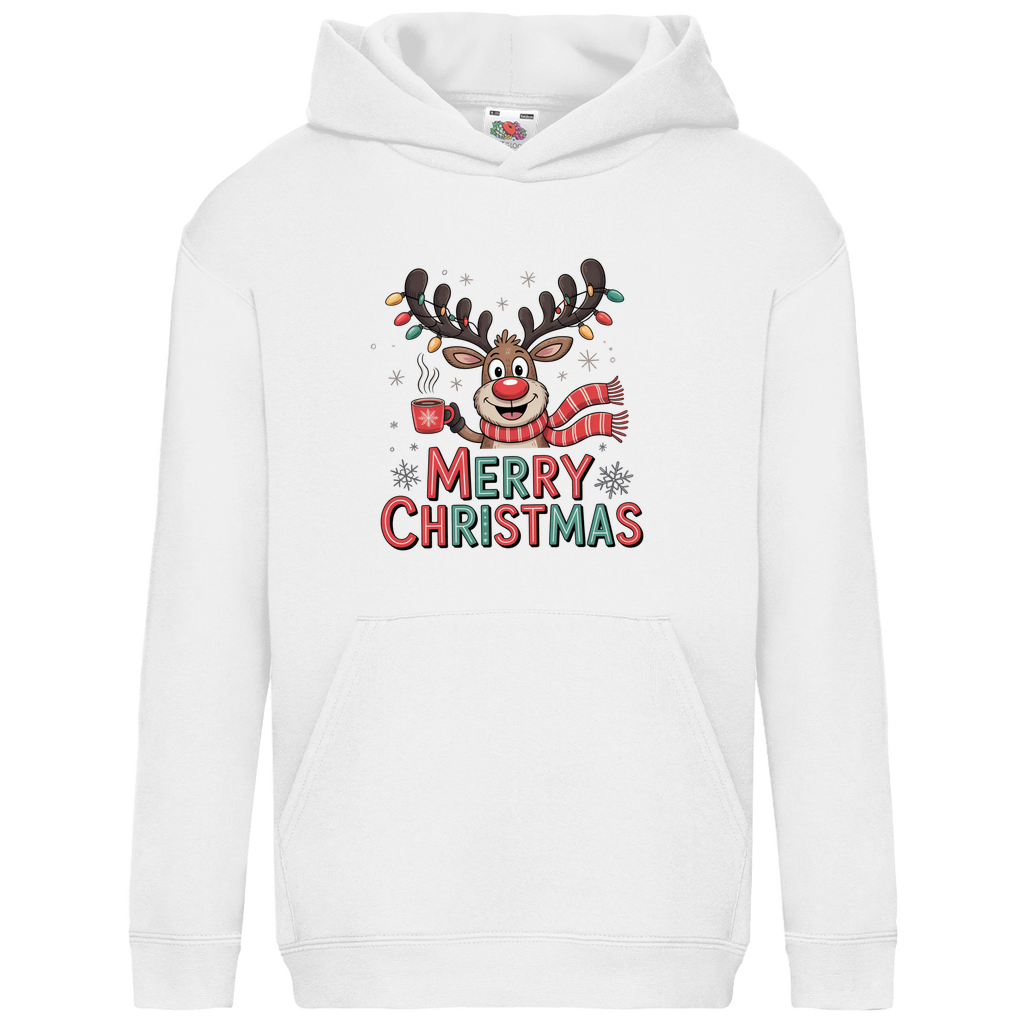 Merry Christmas, Rentier mit Lichterkette