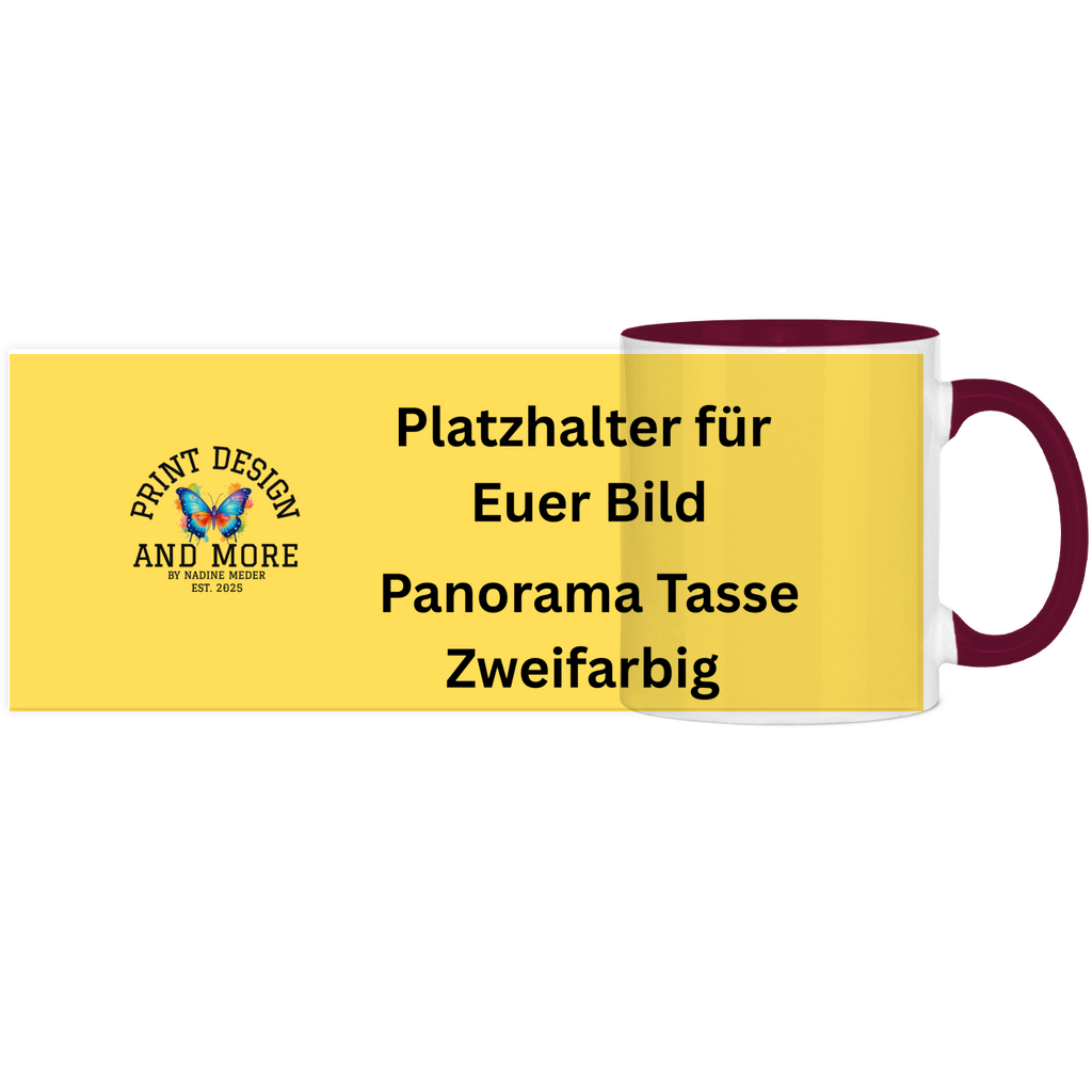 Panorama Tasse Zweifarbig