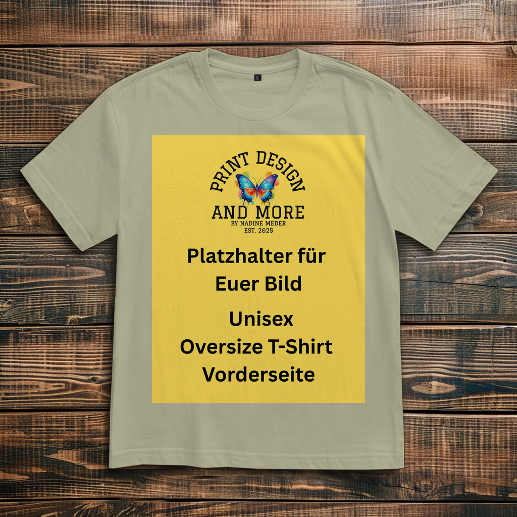 Oversize T-Shirt Vorderseite Helle Farben DTF