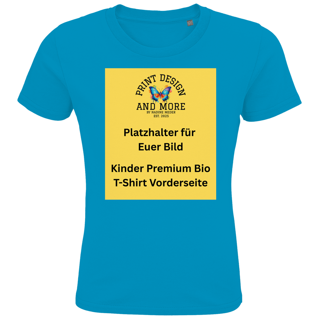 Kinder Premium Bio T-Shirt Vorderseite DTF