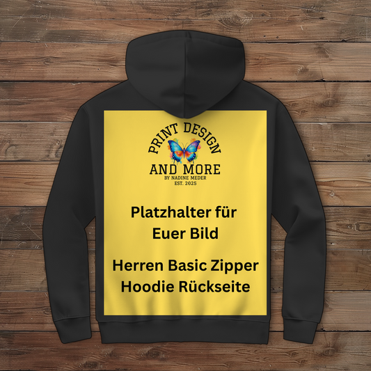 Herren Basic Zipper Hoodie Rückseite DTF