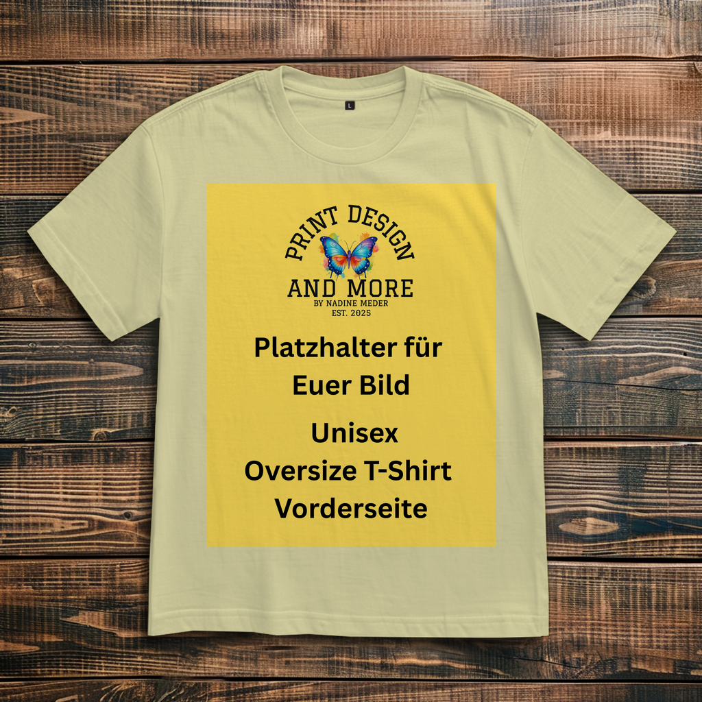Oversize T-Shirt Vorderseite Helle Farben DTF