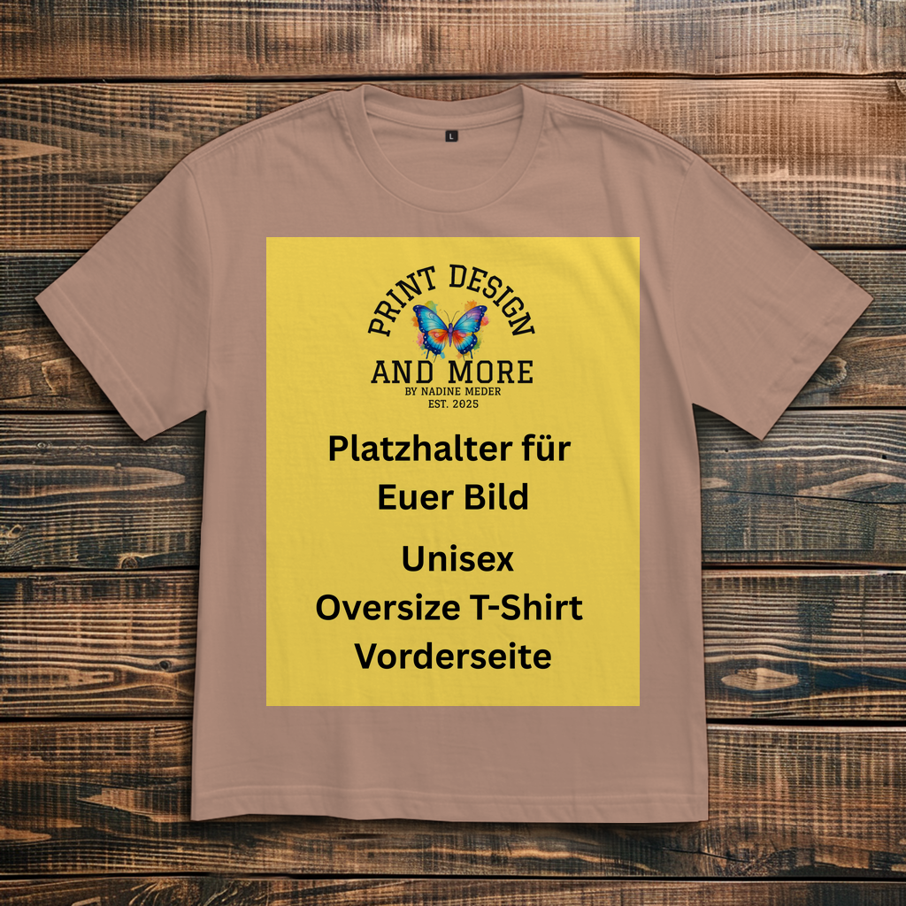 Oversize T-Shirt Vorderseite Helle Farben DTF