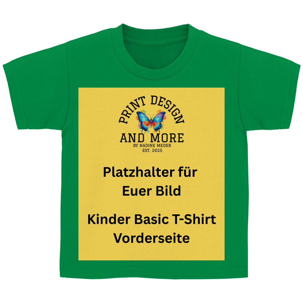Kinder Basic T-Shirt Vorderseite DTF