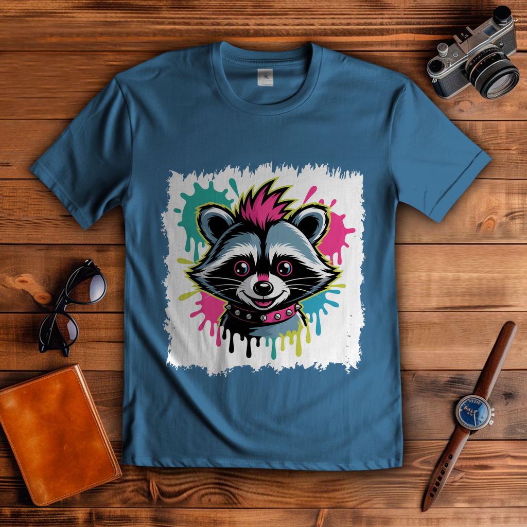 Punker Waschbär ( DTF / Vorne )