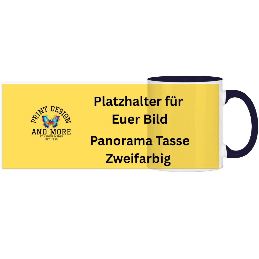 Panorama Tasse Zweifarbig