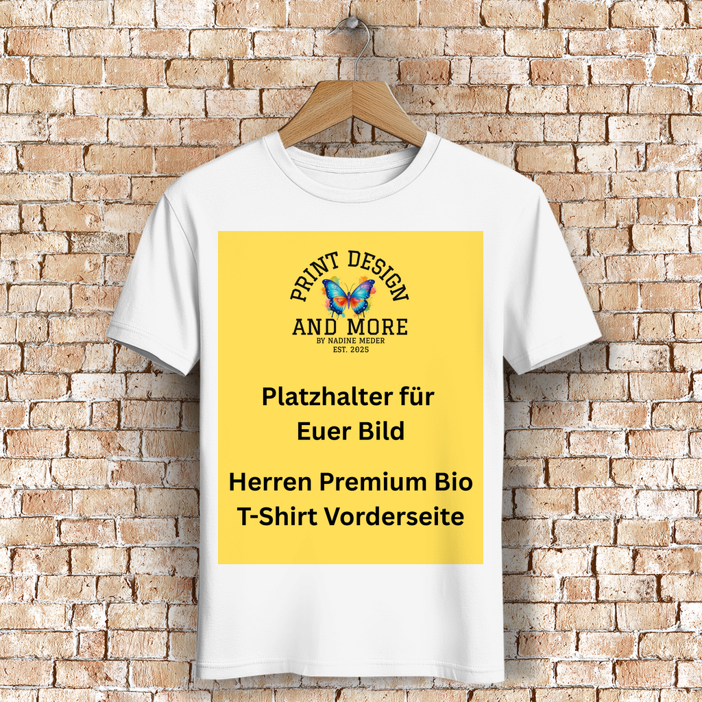 Herren Premium Bio T-Shirt Vorderseite DTF