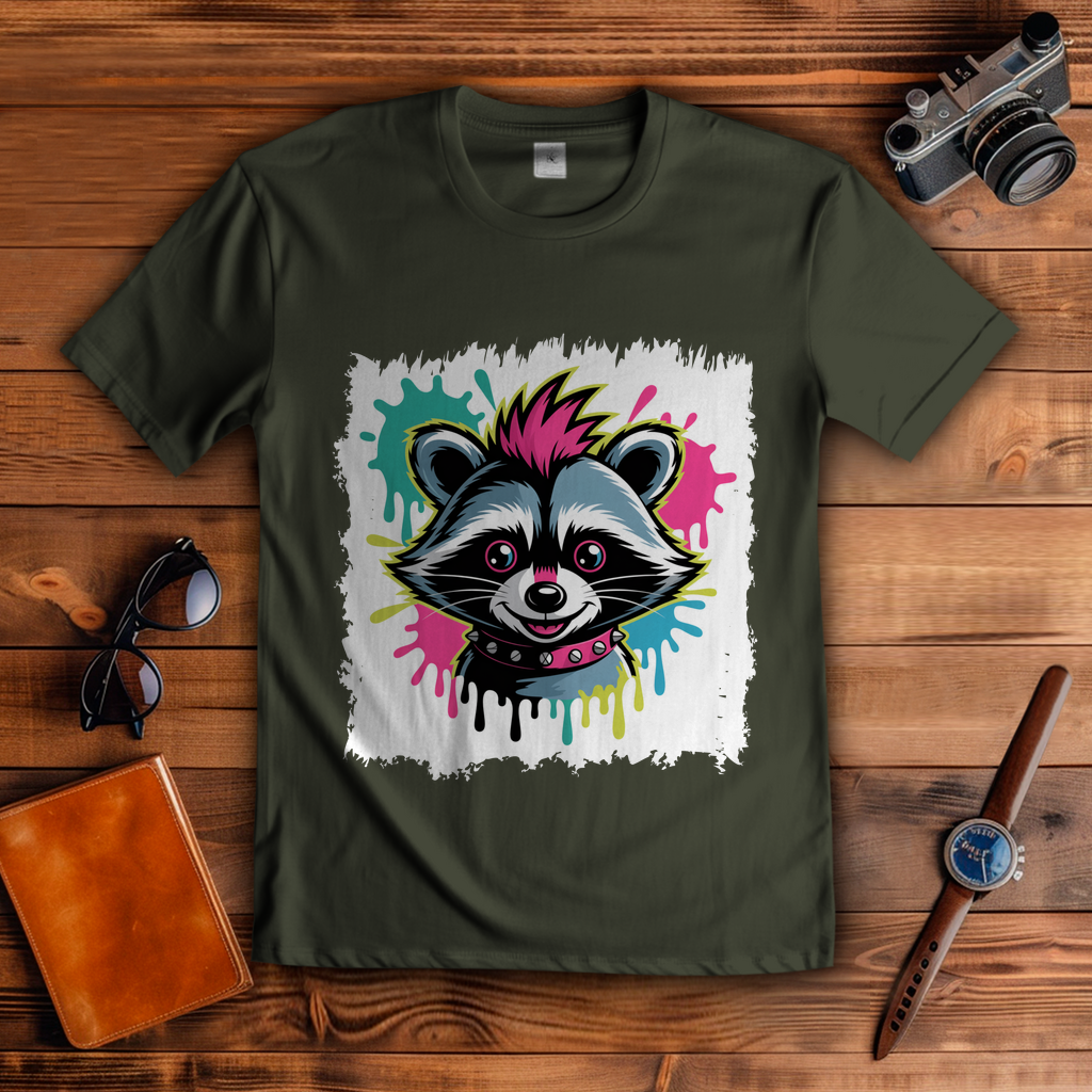 Punker Waschbär ( DTF / Vorne )