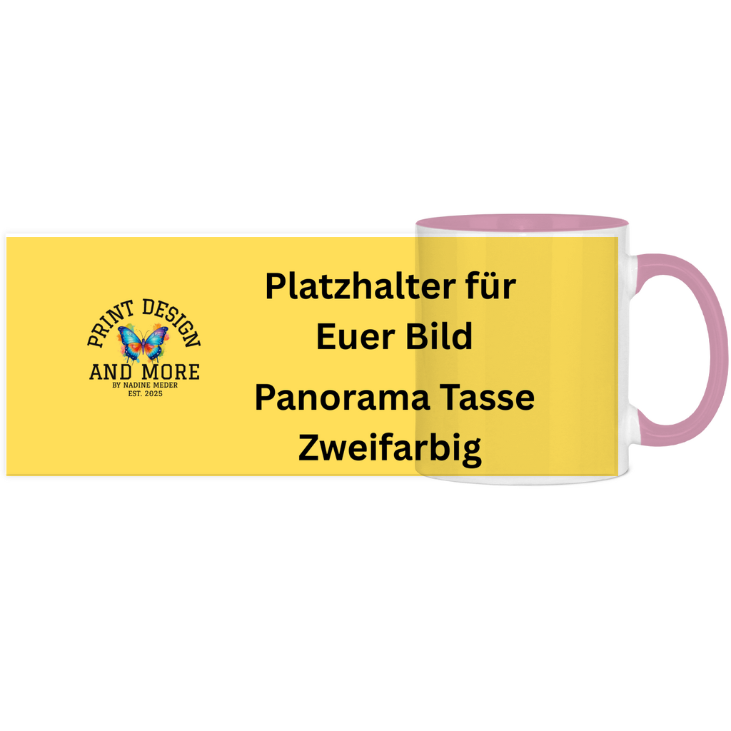 Panorama Tasse Zweifarbig