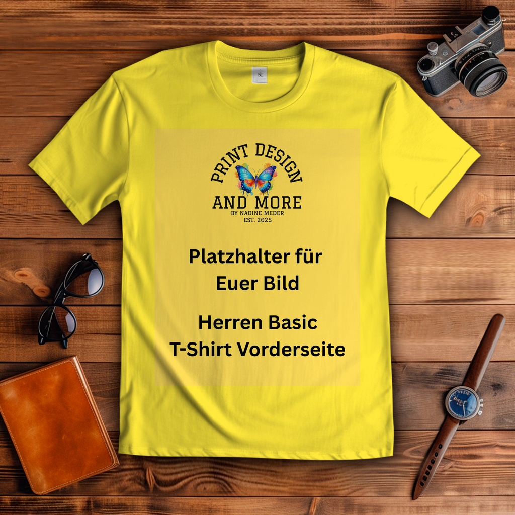 Herren Basic T-Shirt Vorderseite Helle Farben DTF