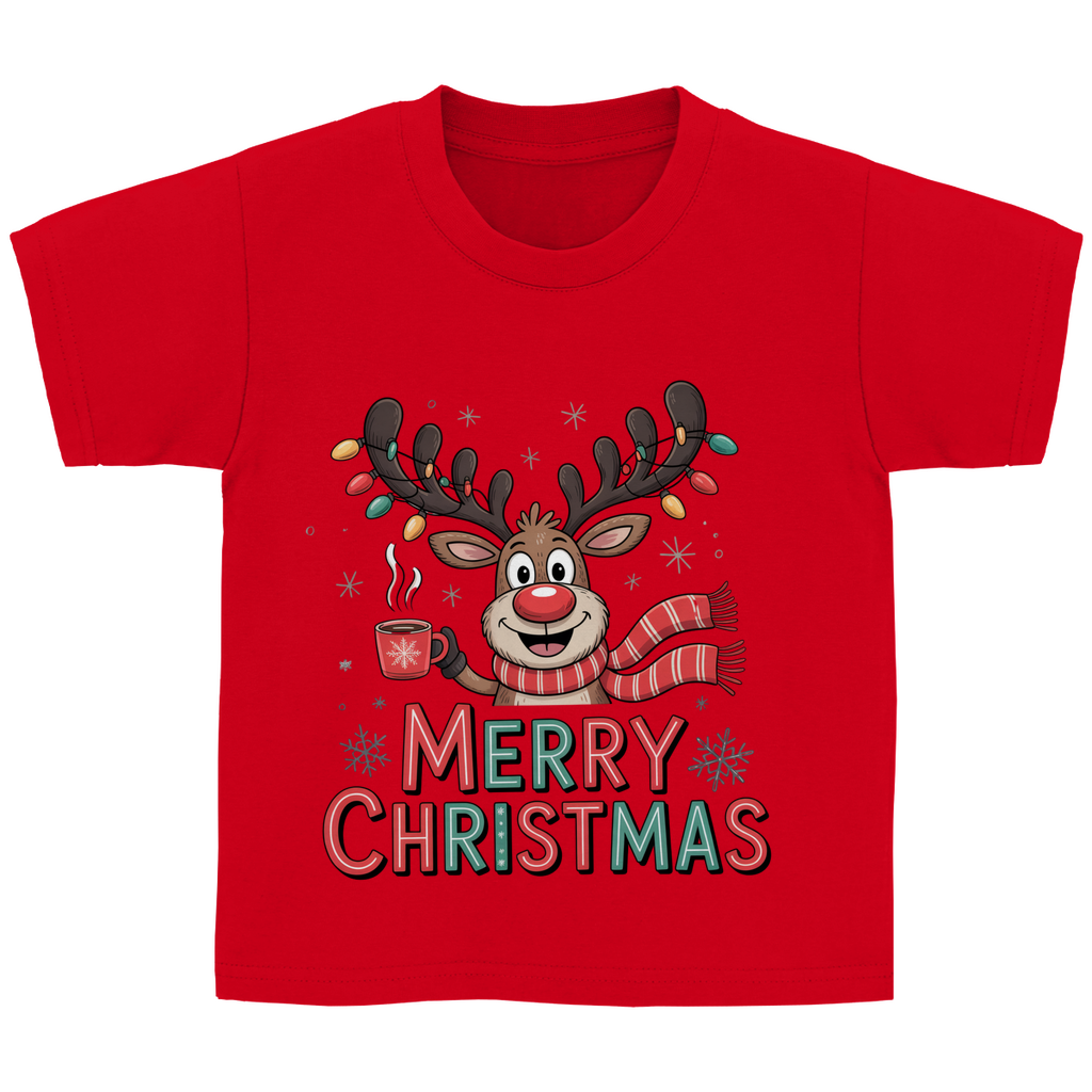 Merry Christmas, Rentier mit Lichterkette