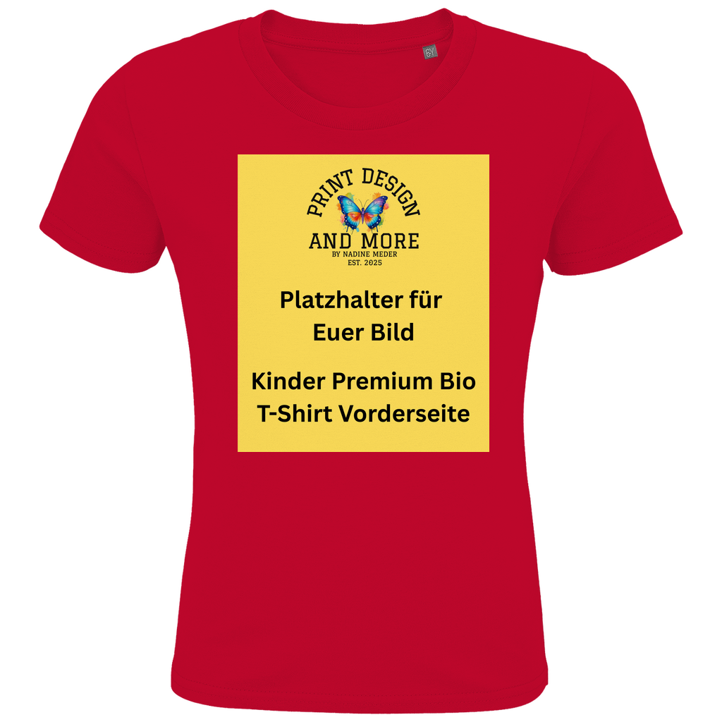 Kinder Premium Bio T-Shirt Vorderseite DTF