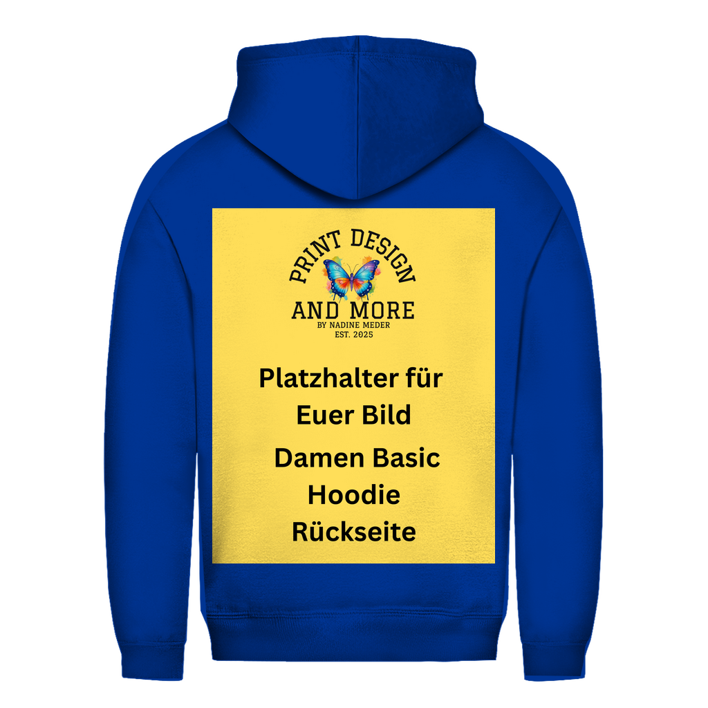 Damen Basic Hoodie Rückseite DTF