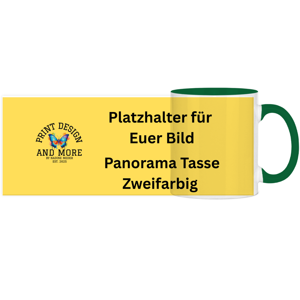 Panorama Tasse Zweifarbig