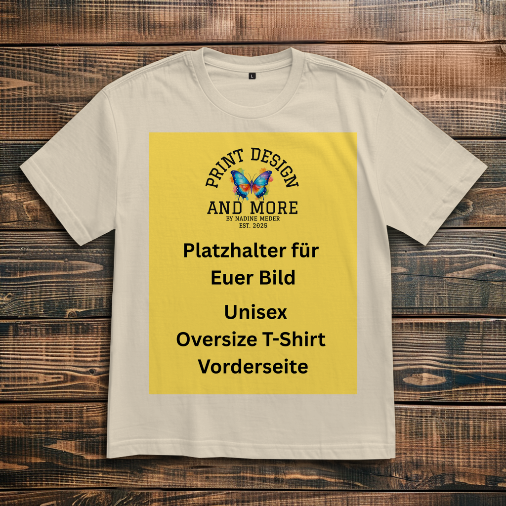 Oversize T-Shirt Vorderseite Helle Farben DTF