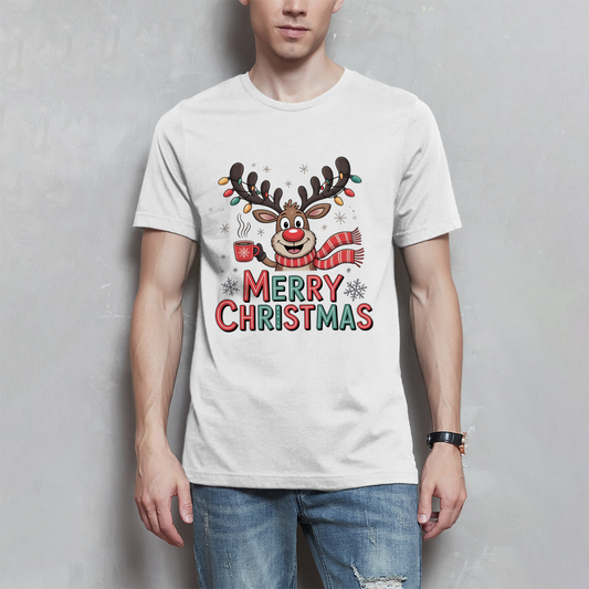 Merry Christmas, Rentier mit Lichterkette