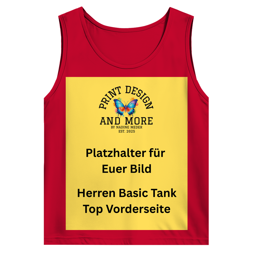 Herren Basic Tank Top Vorderseite DTF