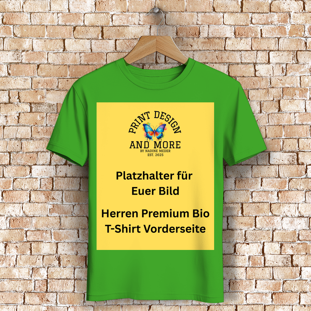 Herren Premium Bio T-Shirt Vorderseite DTF