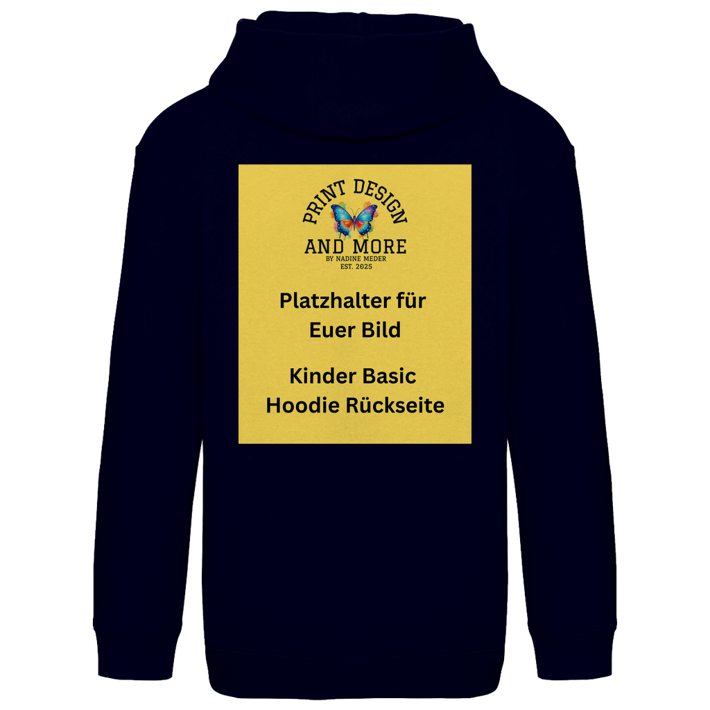 Kinder Basic Hoodie Rückseite DTF