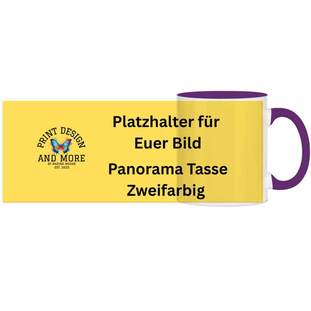 Panorama Tasse Zweifarbig