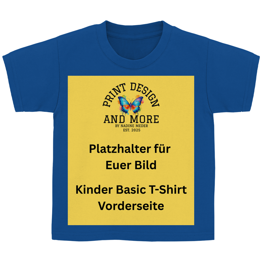 Kinder Basic T-Shirt Vorderseite DTF