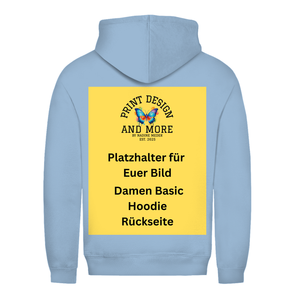 Damen Basic Hoodie Rückseite DTF