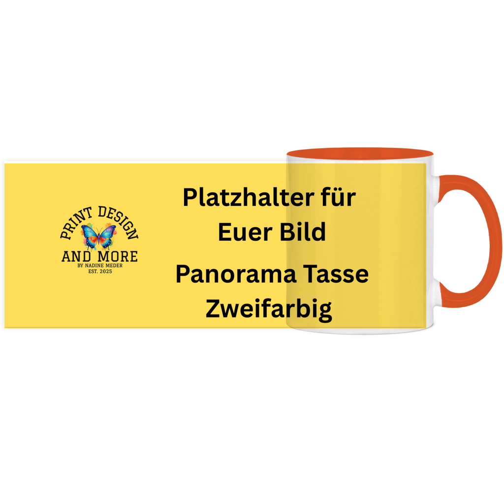 Panorama Tasse Zweifarbig