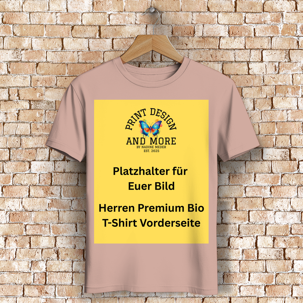 Herren Premium Bio T-Shirt Vorderseite DTF