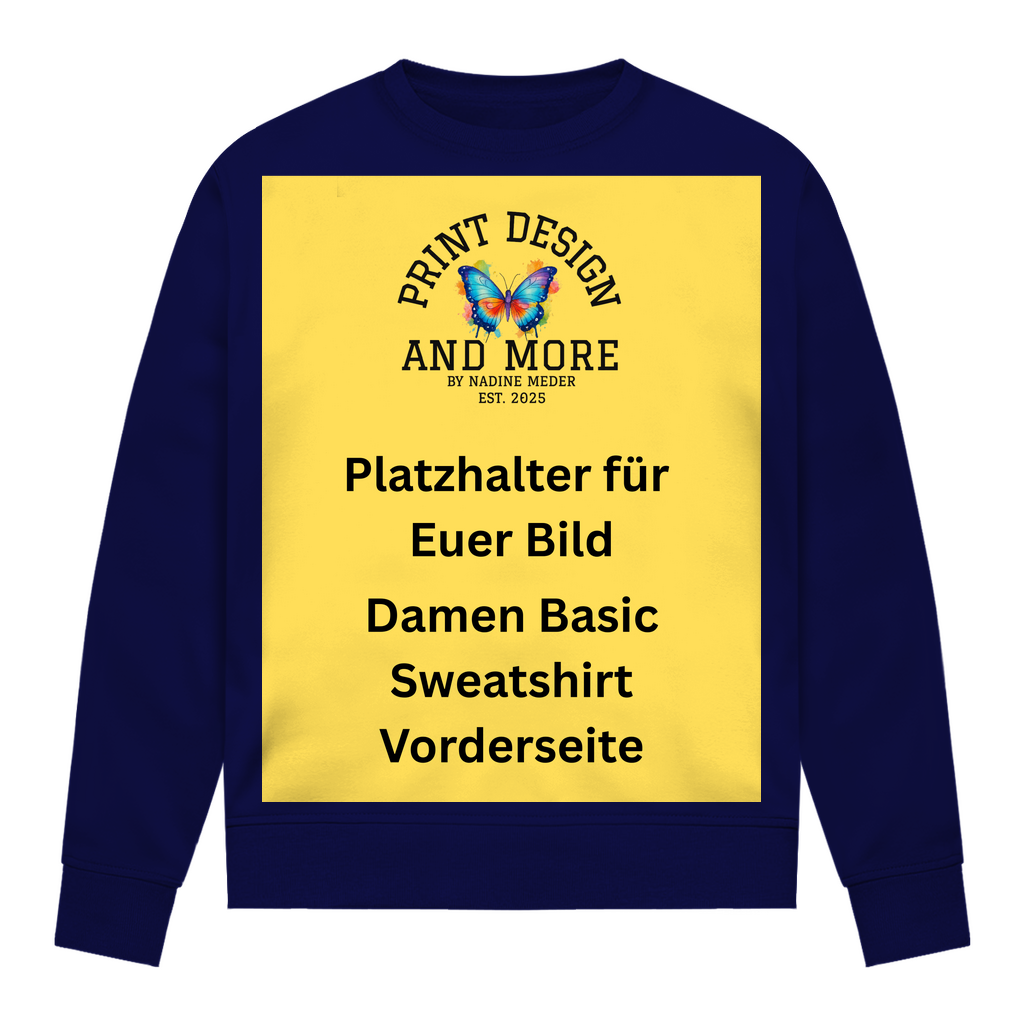 Damen Basic Sweatshirt Vorderseite DTF