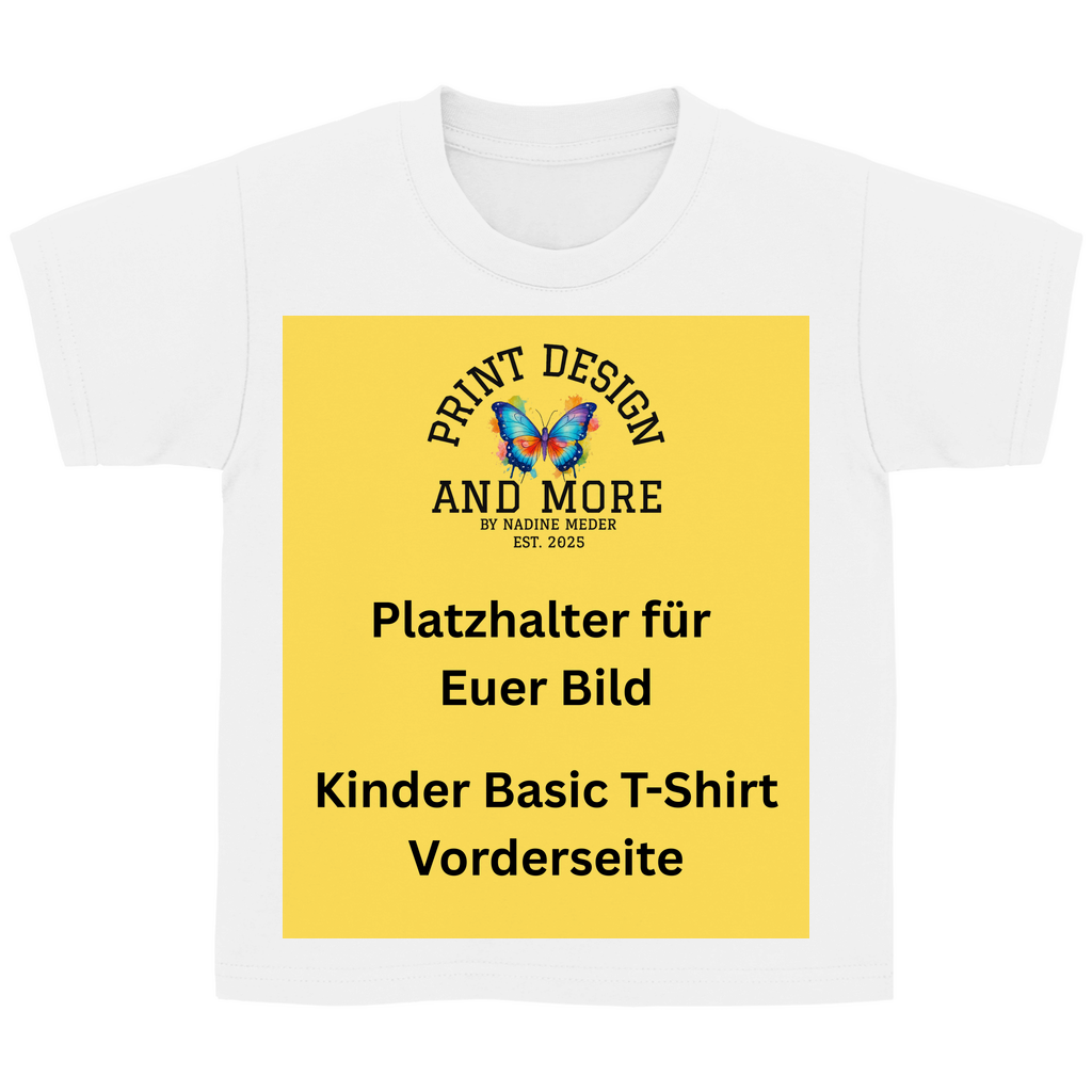Kinder Basic T-Shirt Vorderseite DTF