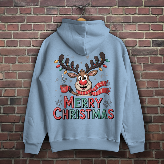 Merry Christmas, Rentier mit Lichterkette
