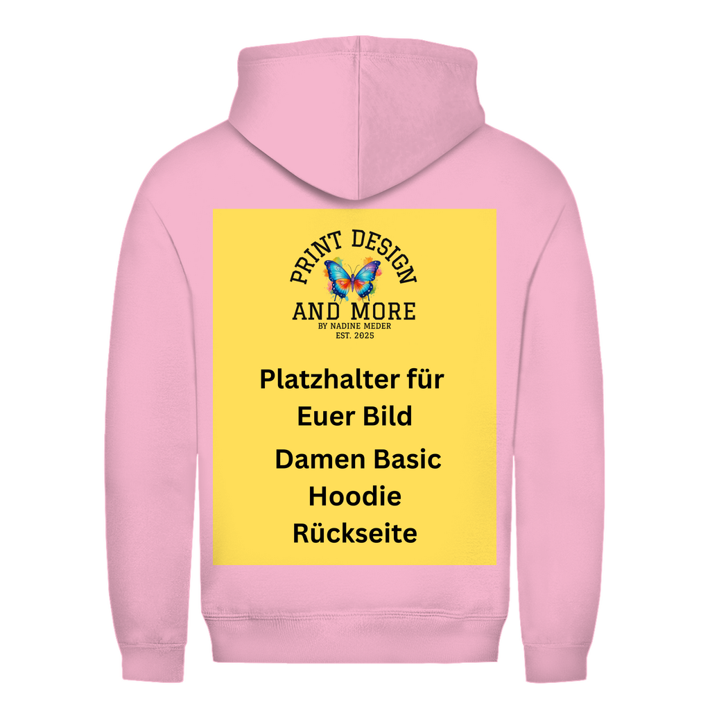 Damen Basic Hoodie Rückseite DTF