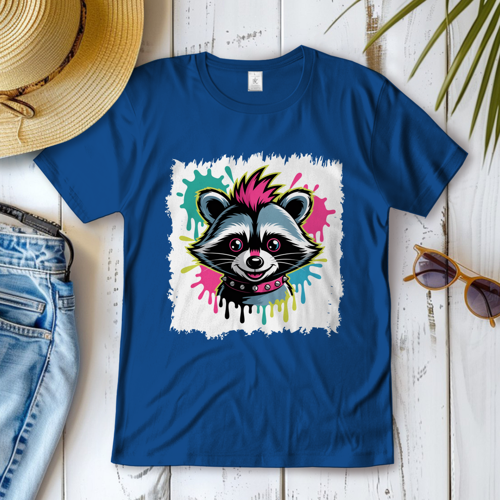 Punker Waschbär ( DTF / Vorne )