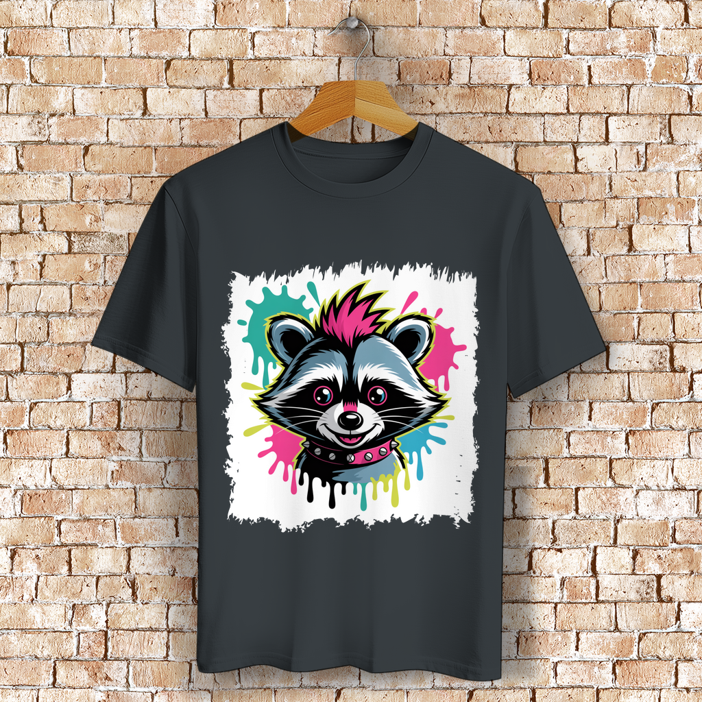 Punker Waschbär ( DTF / Vorne )