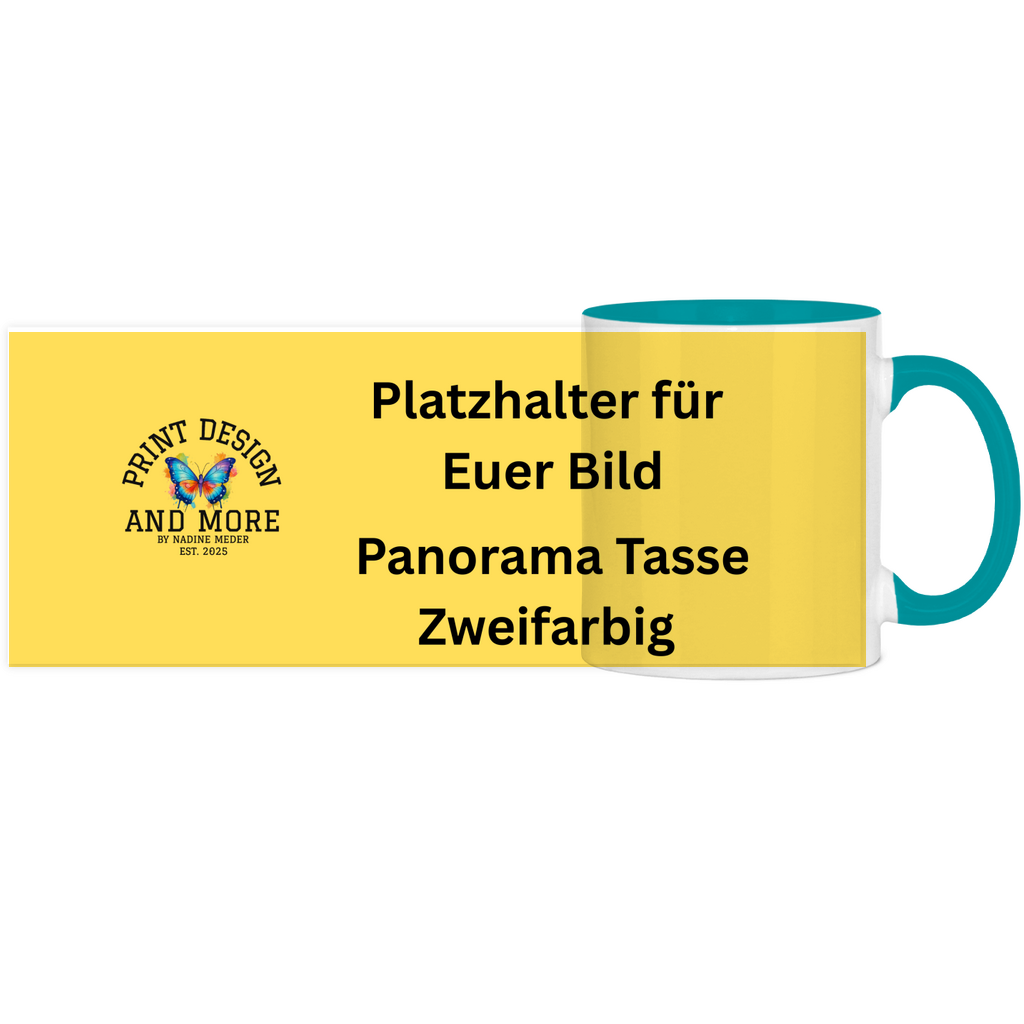Panorama Tasse Zweifarbig