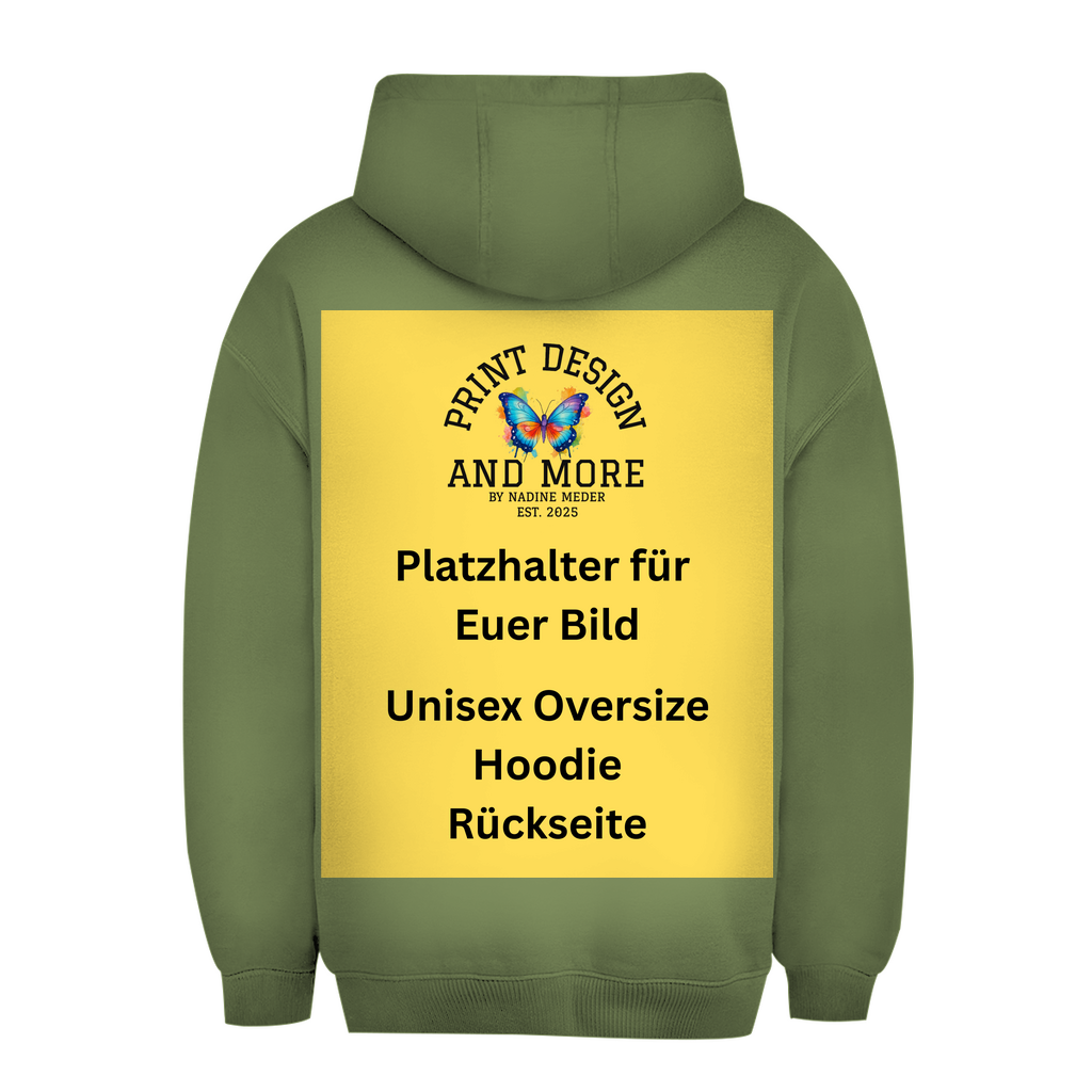 Unisex Oversize Hoodie Rückseite DTF