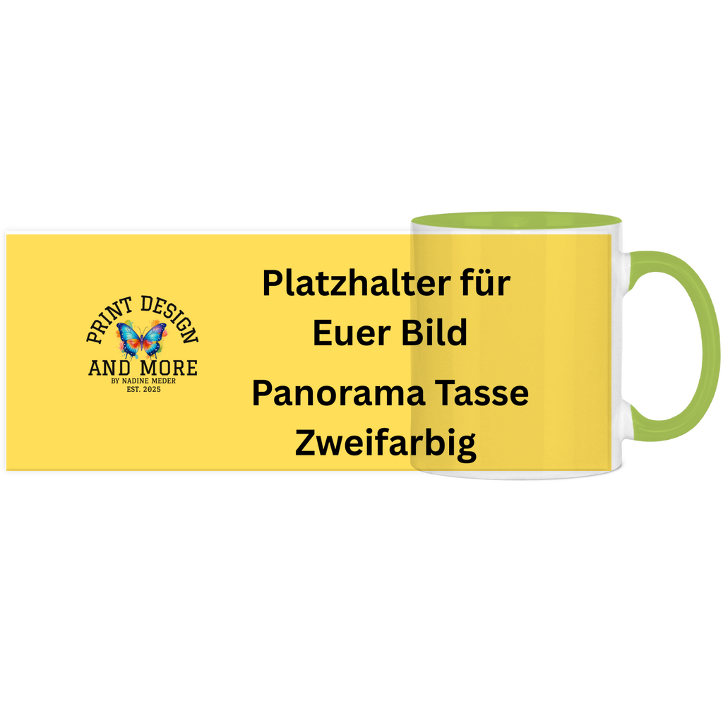 Panorama Tasse Zweifarbig