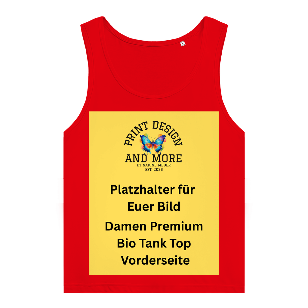 Damen Premium Bio Tank Top Vorderseite DTF