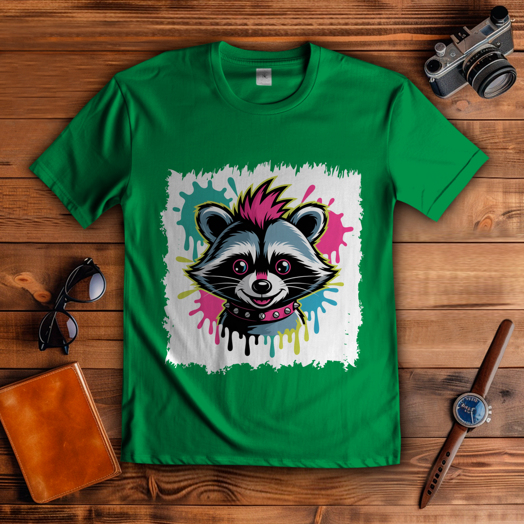 Punker Waschbär ( DTF / Vorne )