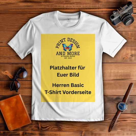 Herren Basic T-Shirt Vorderseite Helle Farben DTF